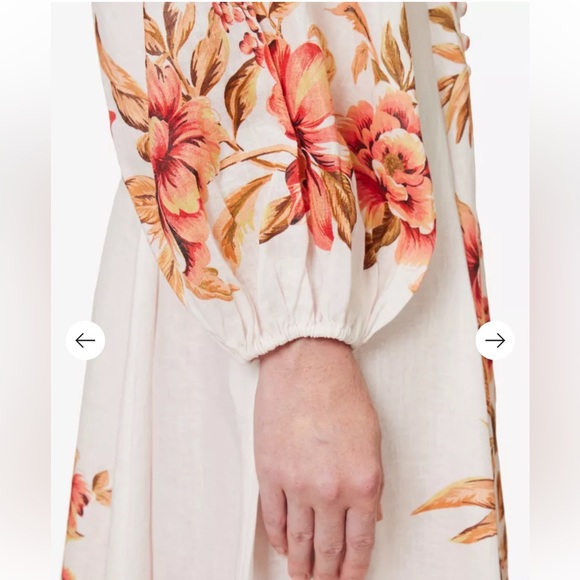 💐 Zimmermann Vacay Billow belted  floral linen maxi dress 💐 - Picture 12 of 16